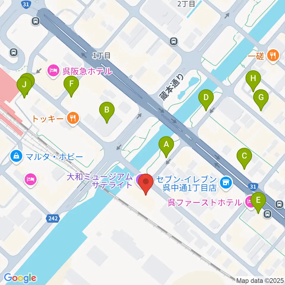 ビューポートくれ周辺の駐車場・コインパーキング一覧地図