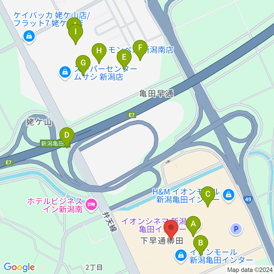 タワーレコード 新潟店周辺の駐車場・コインパーキング一覧地図