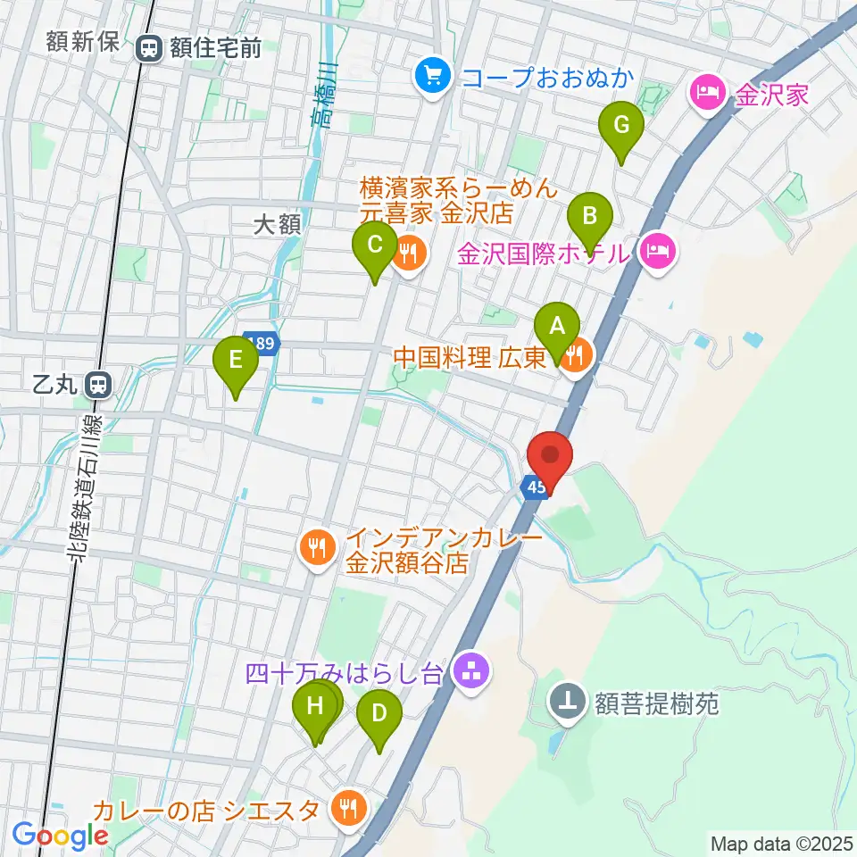 北國新聞文化センター 金沢南スタジオ周辺の駐車場・コインパーキング一覧地図