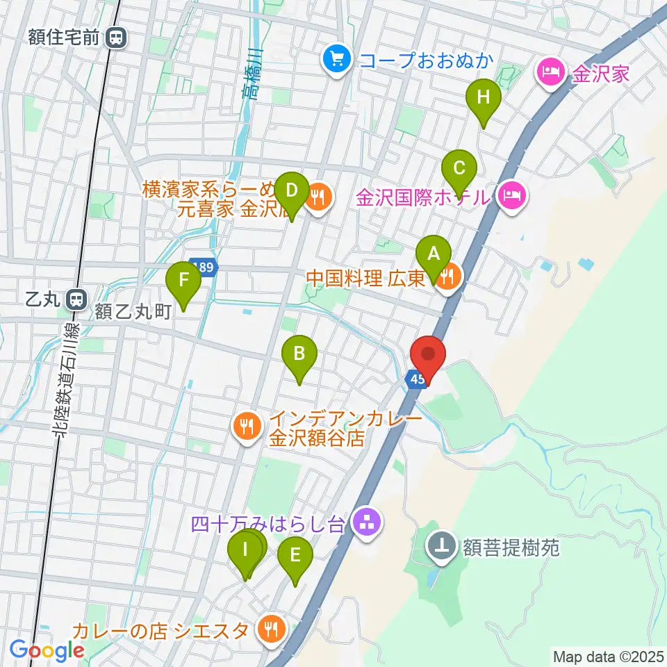 北國新聞文化センター 金沢南スタジオ周辺の駐車場・コインパーキング一覧地図