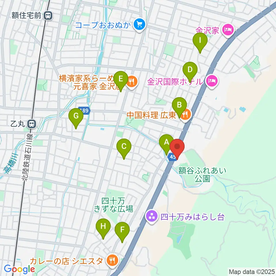 北國新聞文化センター 金沢南スタジオ周辺の駐車場・コインパーキング一覧地図