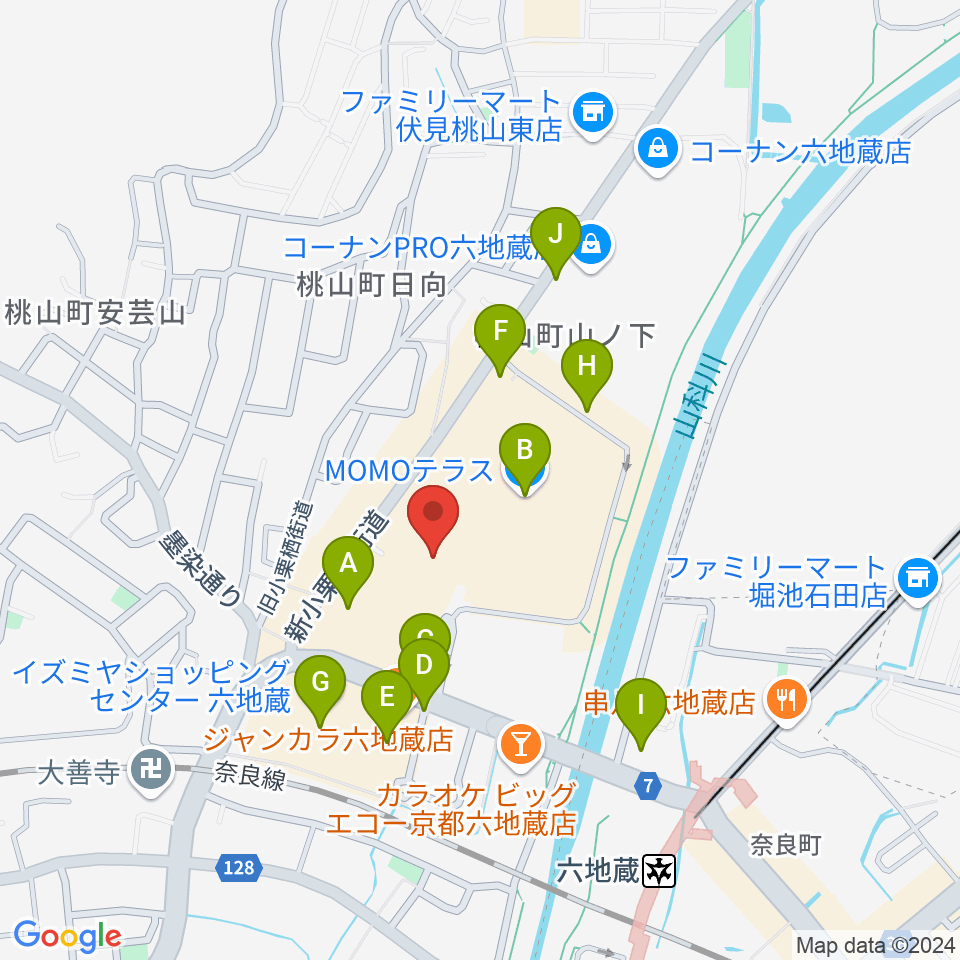 JEUGIAカルチャーセンター MOMOテラス周辺の駐車場・コインパーキング一覧地図