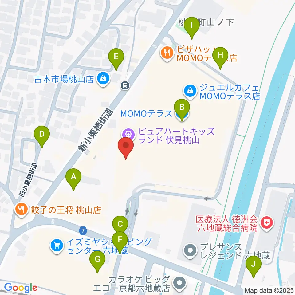 JEUGIAカルチャーセンター MOMOテラス周辺の駐車場・コインパーキング一覧地図