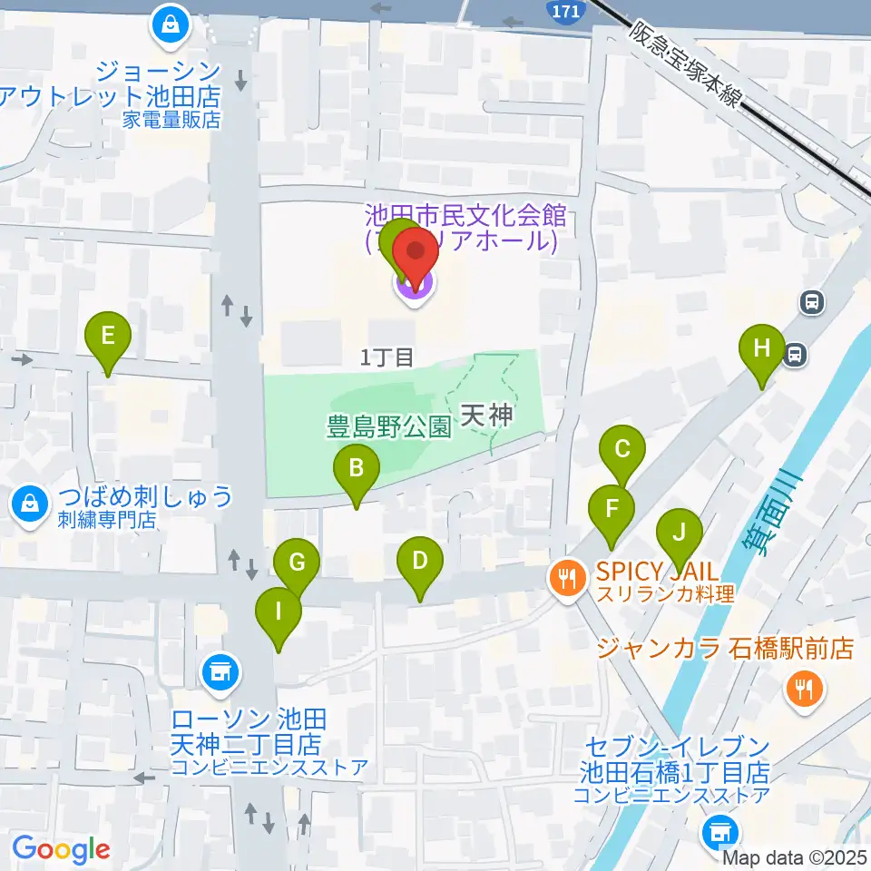 スタジオアゼリア周辺の駐車場・コインパーキング一覧地図