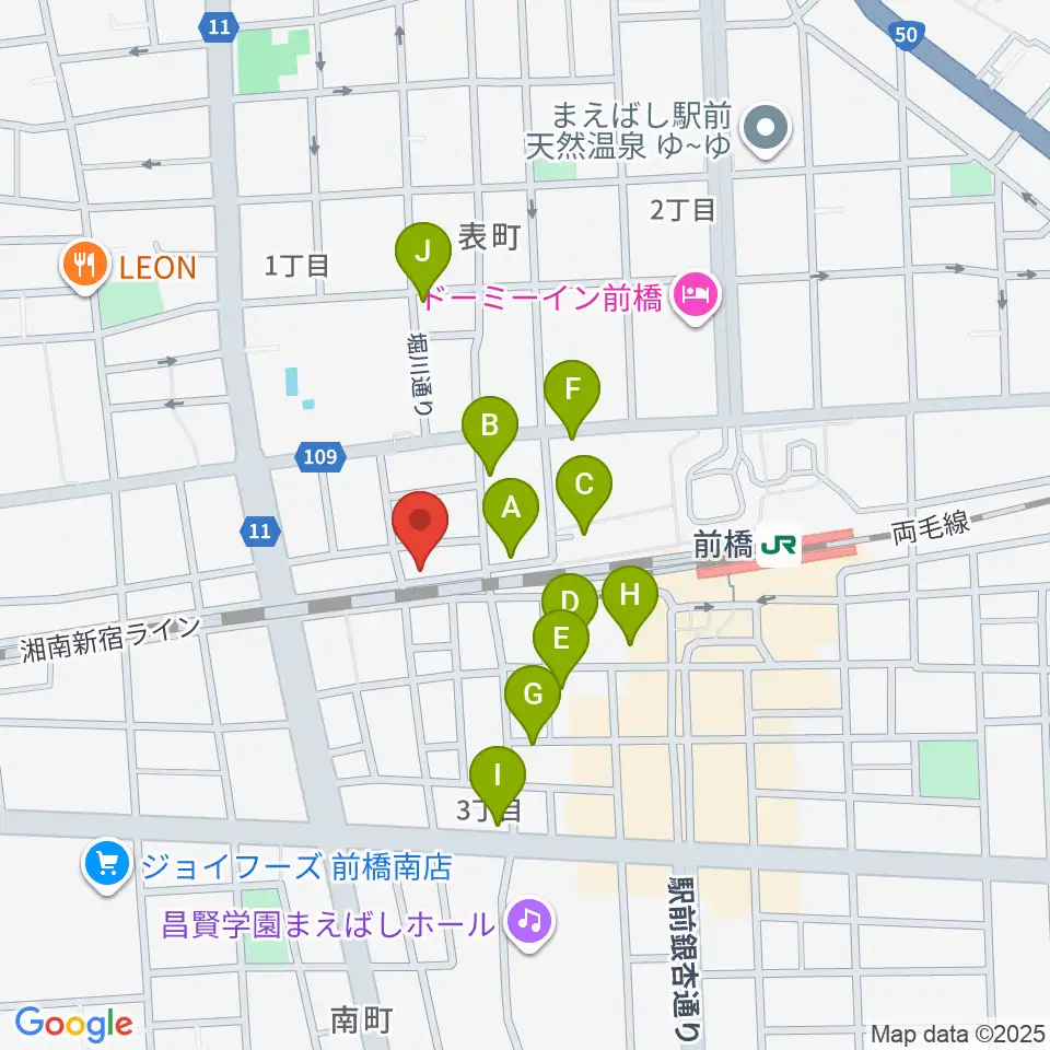 ダストボウル前橋店周辺の駐車場・コインパーキング一覧地図