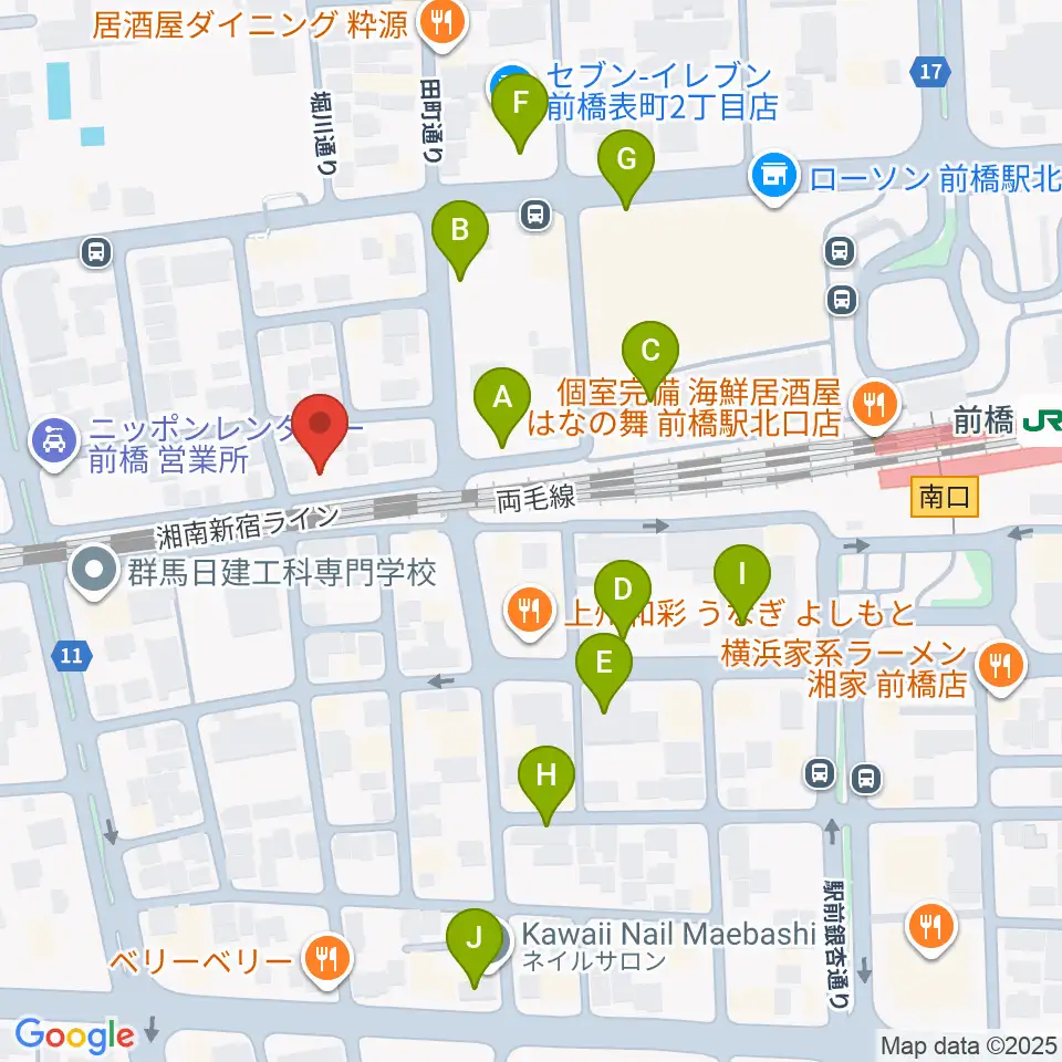 ダストボウル前橋店周辺の駐車場・コインパーキング一覧地図