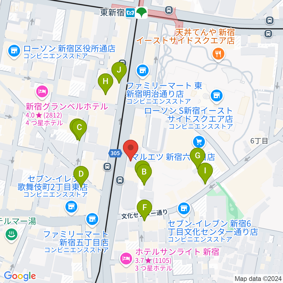 新宿SACT!周辺の駐車場・コインパーキング一覧地図