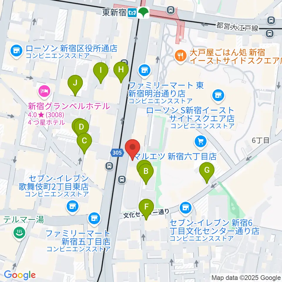 新宿SACT!周辺の駐車場・コインパーキング一覧地図