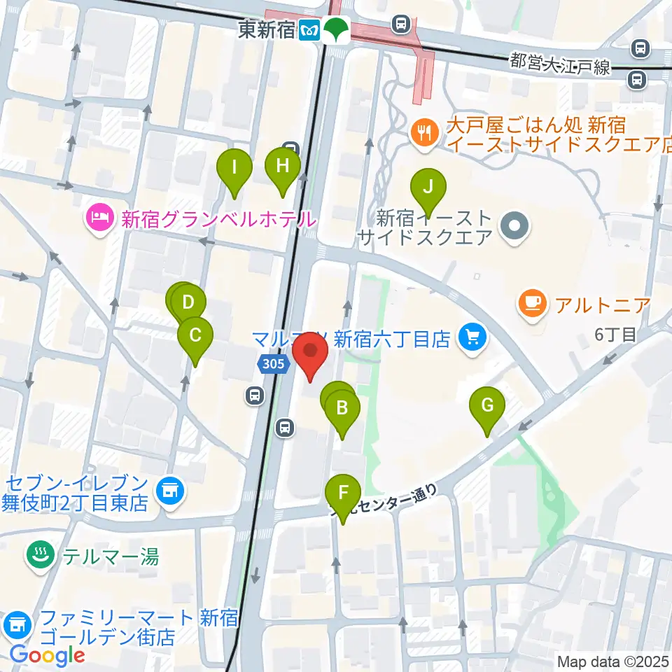 新宿SACT!周辺の駐車場・コインパーキング一覧地図