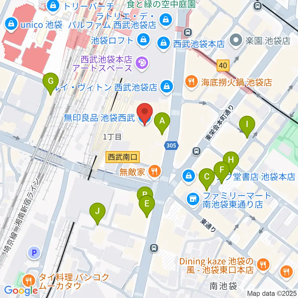 池袋コミュニティ・カレッジ周辺の駐車場・コインパーキング一覧地図