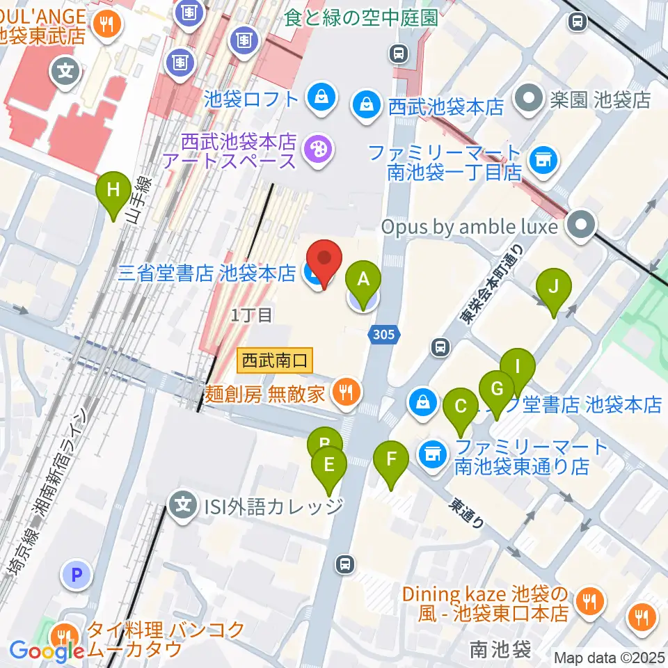 池袋コミュニティ・カレッジ周辺の駐車場・コインパーキング一覧地図