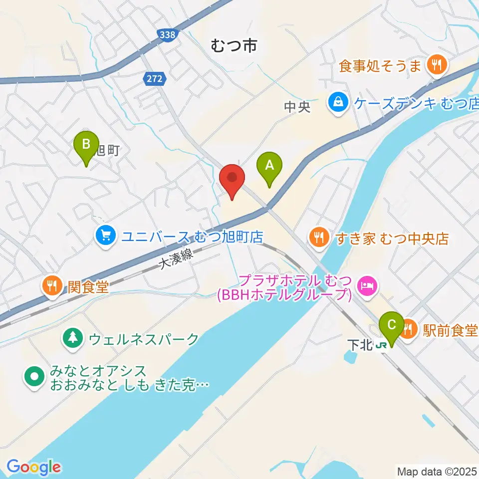 TSUTAYA むつ店周辺の駐車場・コインパーキング一覧地図