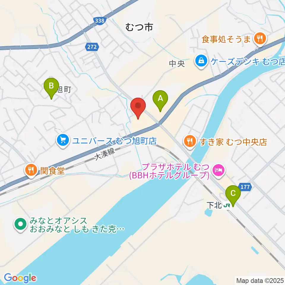 TSUTAYA むつ店周辺の駐車場・コインパーキング一覧地図