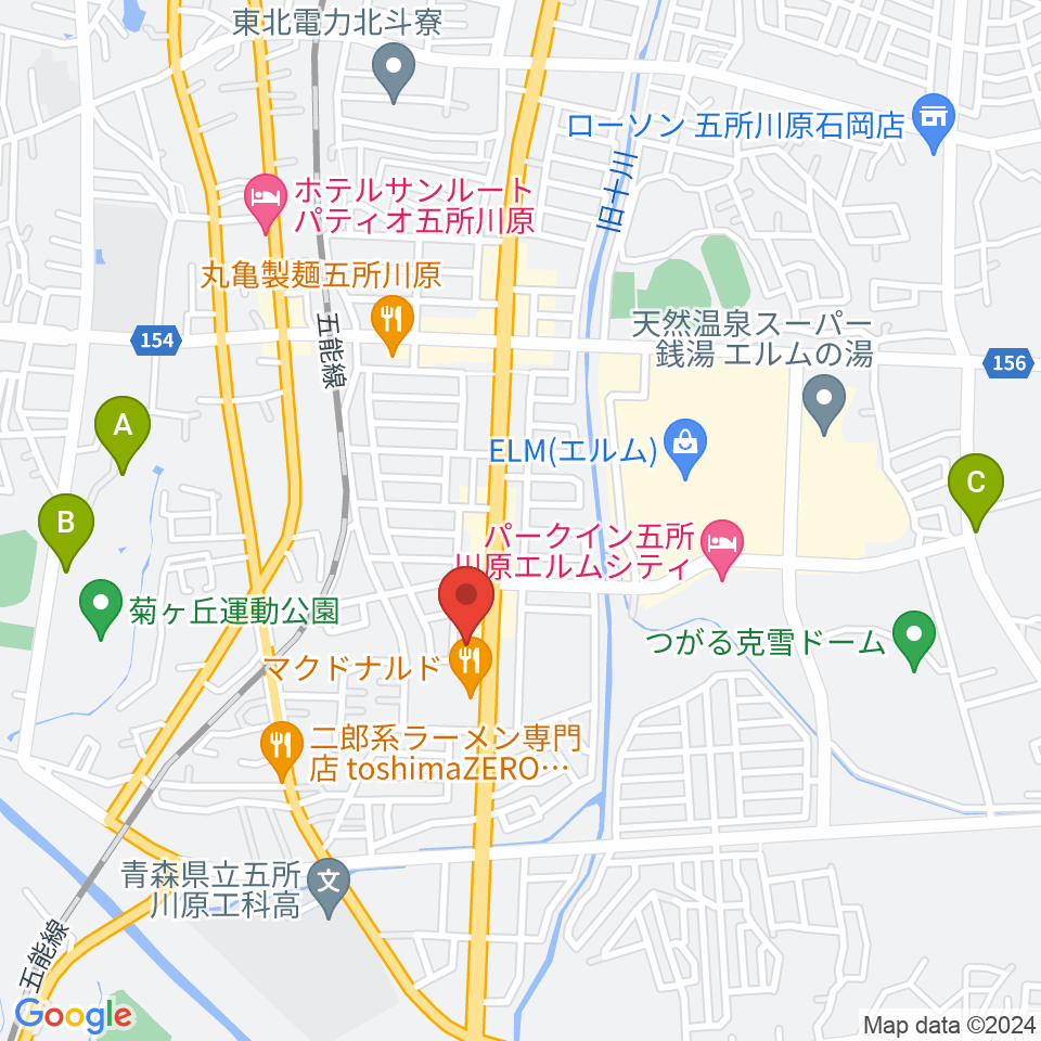 ゲオ五所川原店周辺の駐車場・コインパーキング一覧地図