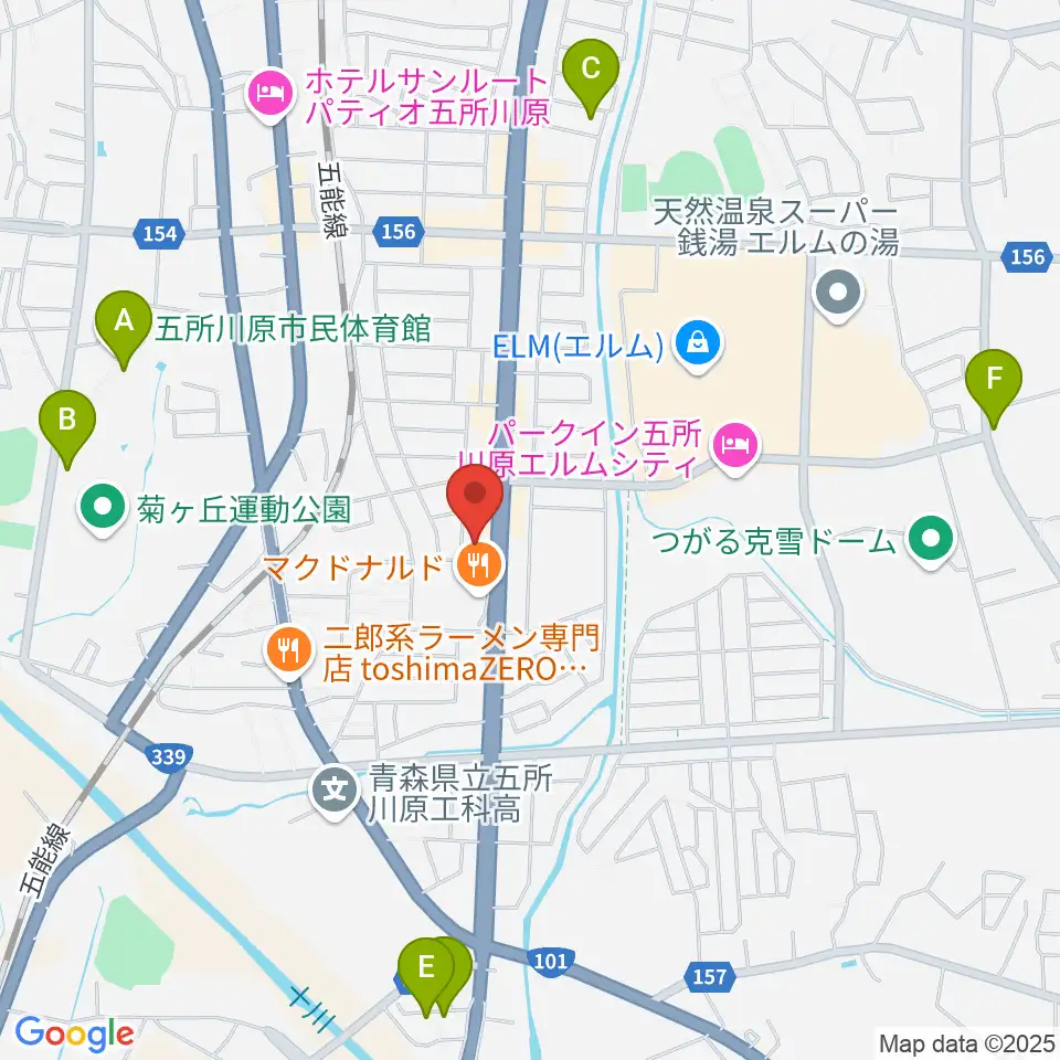 ゲオ五所川原店周辺の駐車場・コインパーキング一覧地図