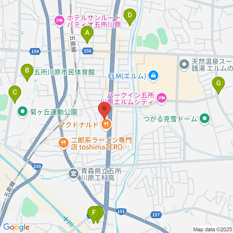 ゲオ五所川原店周辺の駐車場・コインパーキング一覧地図