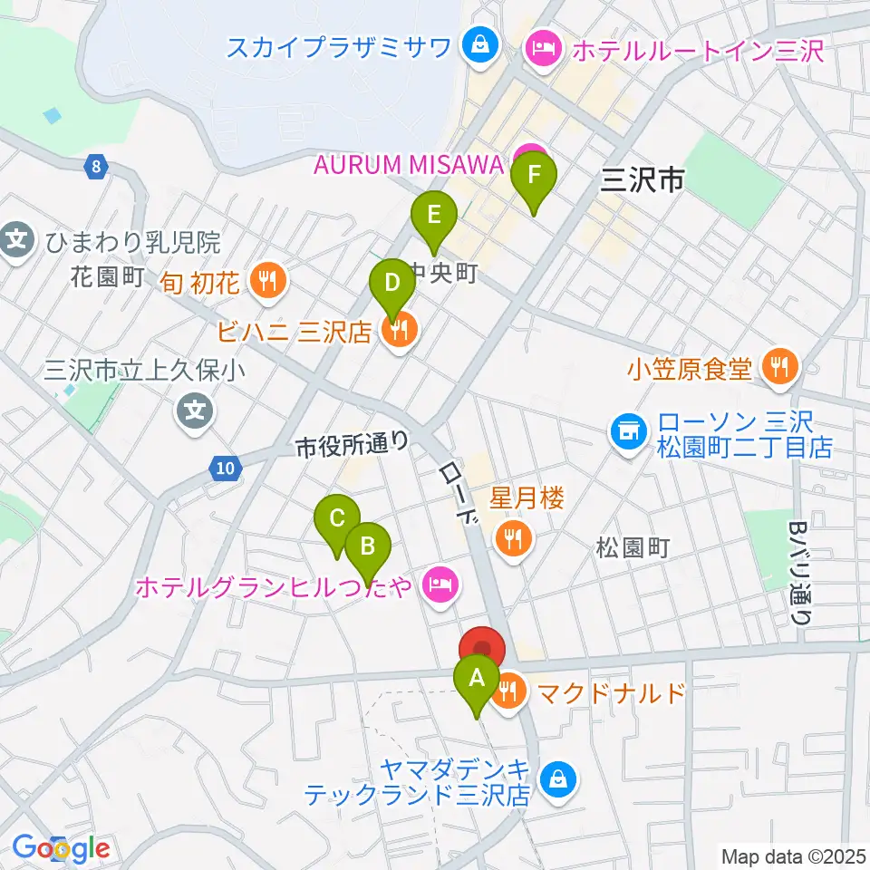 ゲオ三沢店周辺の駐車場・コインパーキング一覧地図