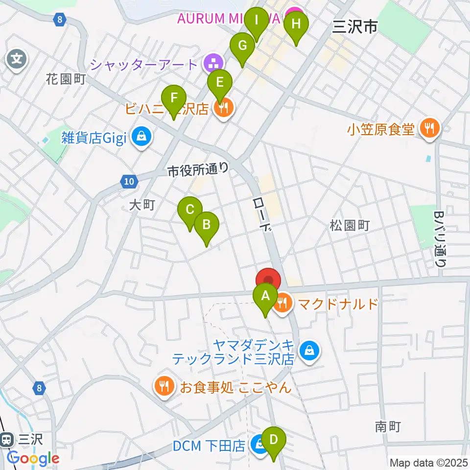 ゲオ三沢店周辺の駐車場・コインパーキング一覧地図