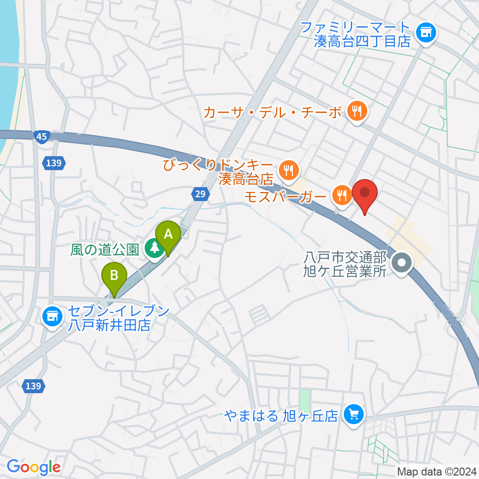 ゲオ八戸湊高台店周辺の駐車場・コインパーキング一覧地図