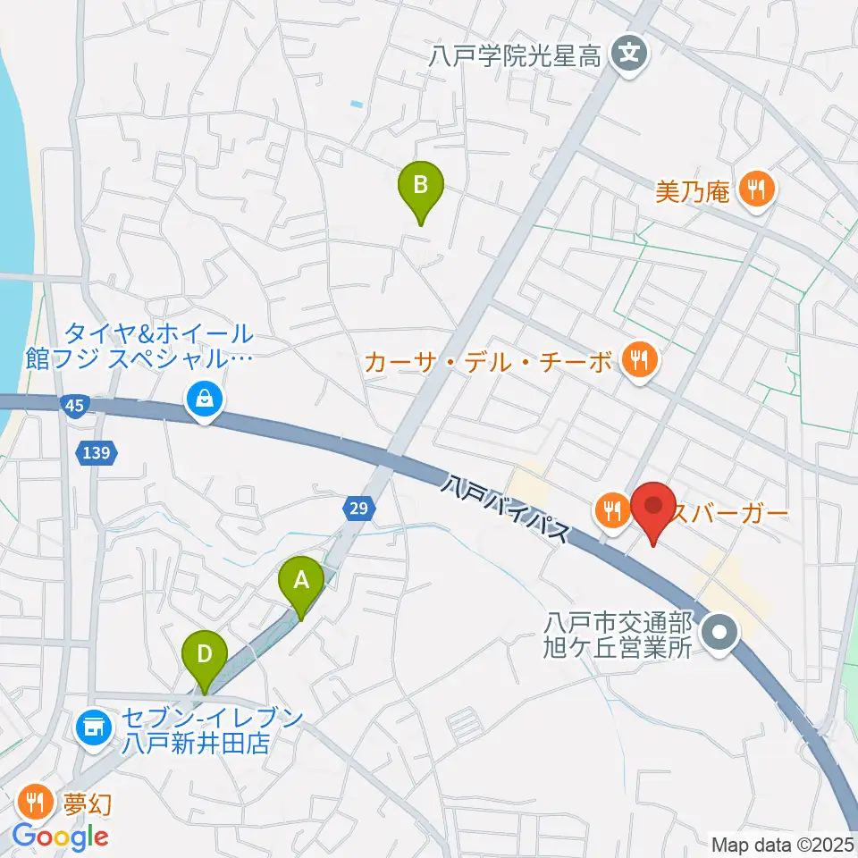 ゲオ八戸湊高台店周辺の駐車場・コインパーキング一覧地図