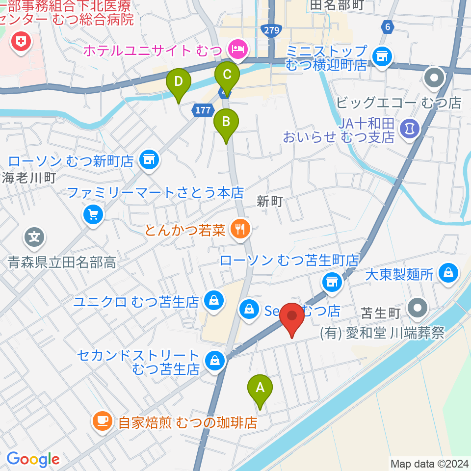 ゲオむつ苫生町店周辺の駐車場・コインパーキング一覧地図