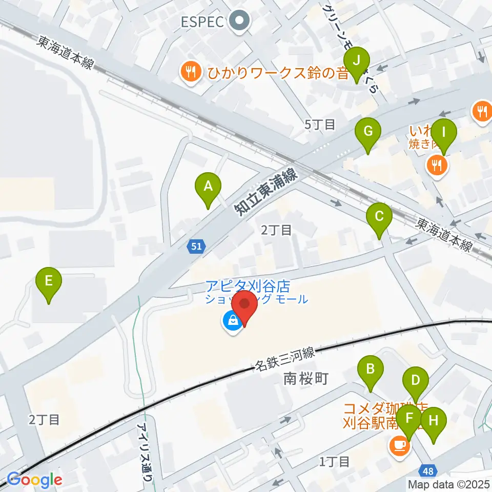 パピーミュージックスクール刈谷アピタ教室周辺の駐車場・コインパーキング一覧地図