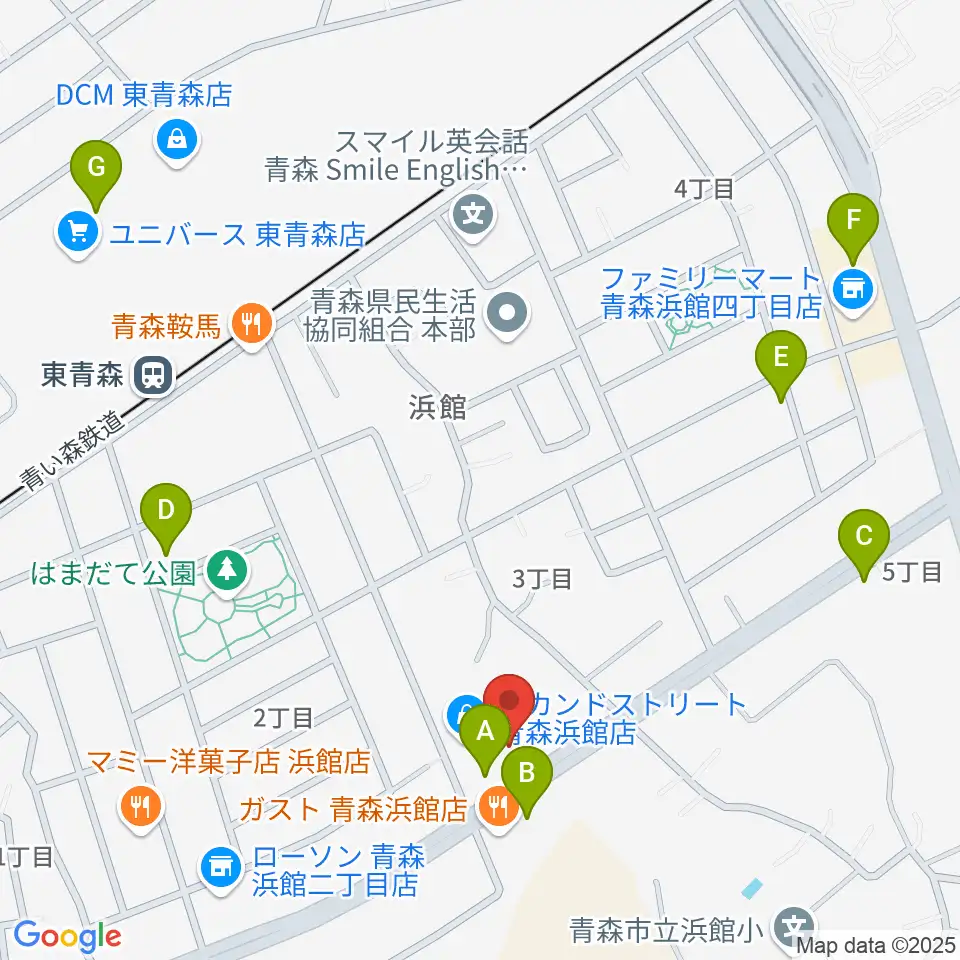 ゲオ青森浜館店周辺の駐車場・コインパーキング一覧地図