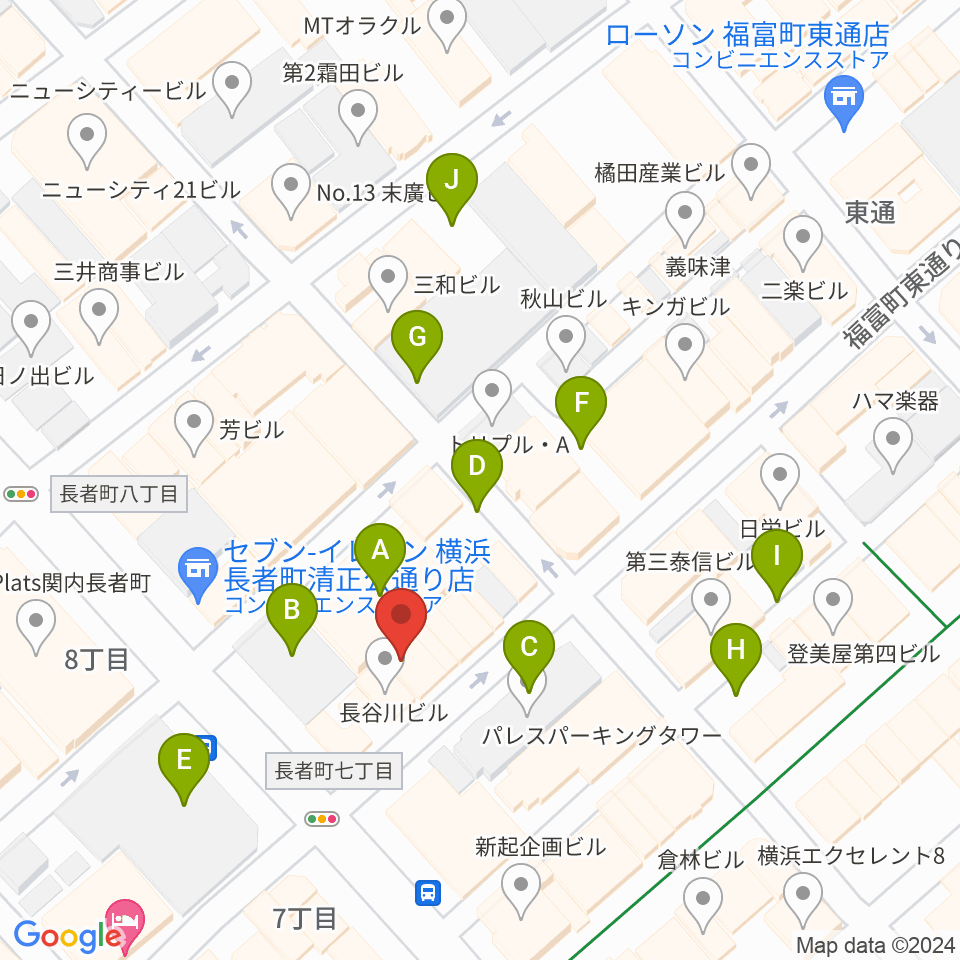 長者町FRIDAY周辺の駐車場・コインパーキング一覧地図