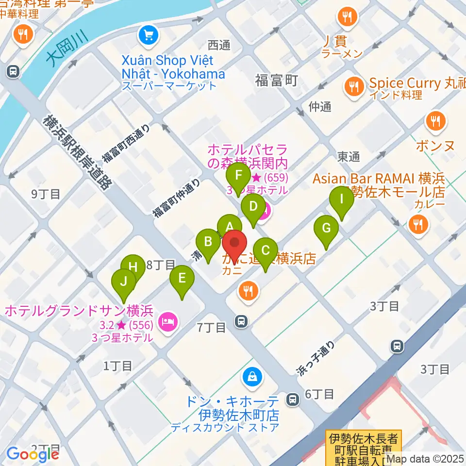 長者町FRIDAY周辺の駐車場・コインパーキング一覧地図