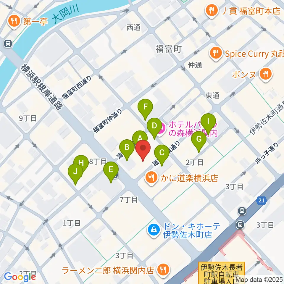 長者町FRIDAY周辺の駐車場・コインパーキング一覧地図