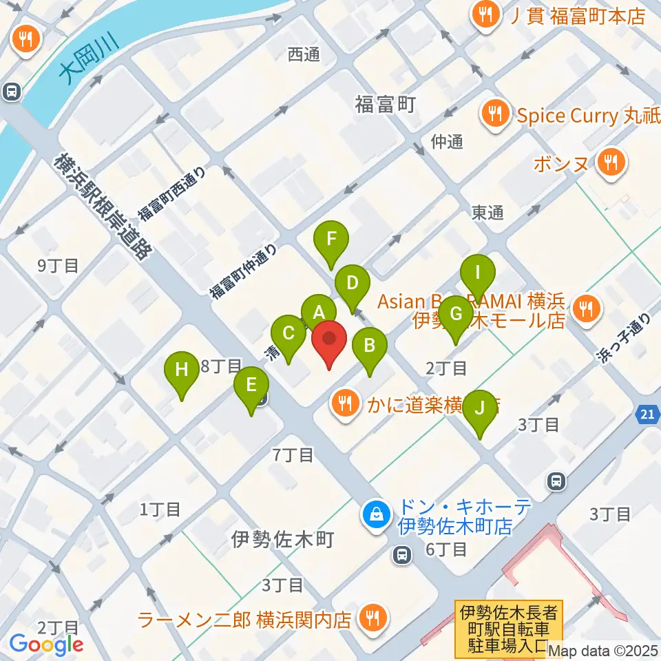 長者町FRIDAY周辺の駐車場・コインパーキング一覧地図