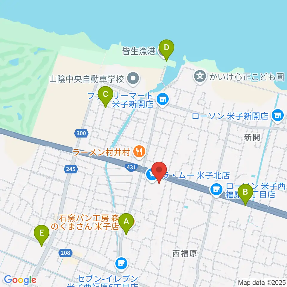 ゲオ米子西福原店周辺の駐車場・コインパーキング一覧地図