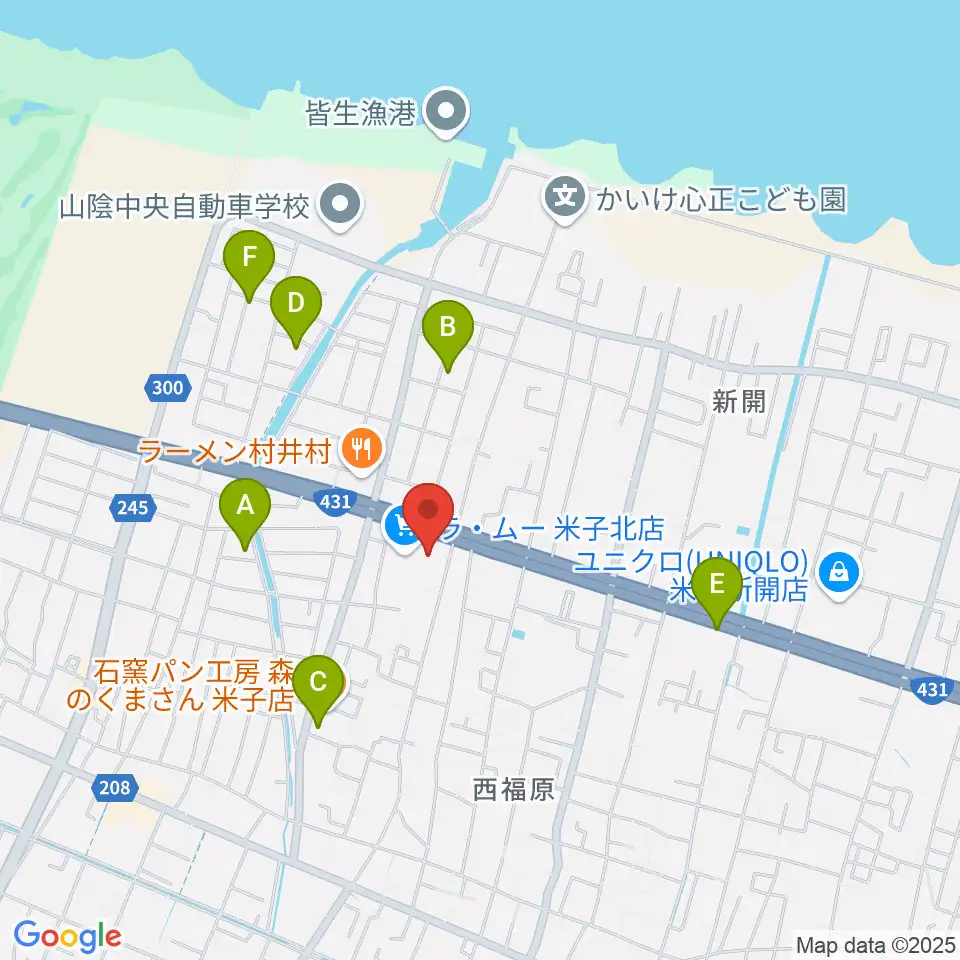 ゲオ米子西福原店周辺の駐車場・コインパーキング一覧地図