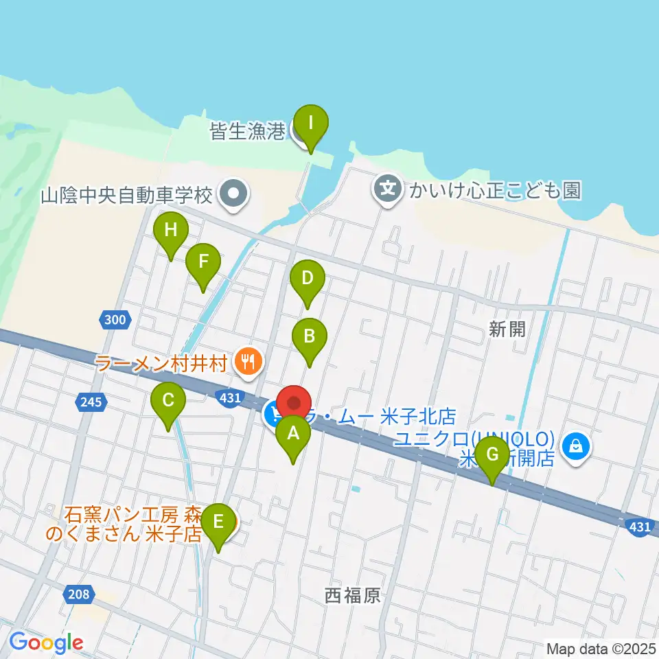 ゲオ米子西福原店周辺の駐車場・コインパーキング一覧地図