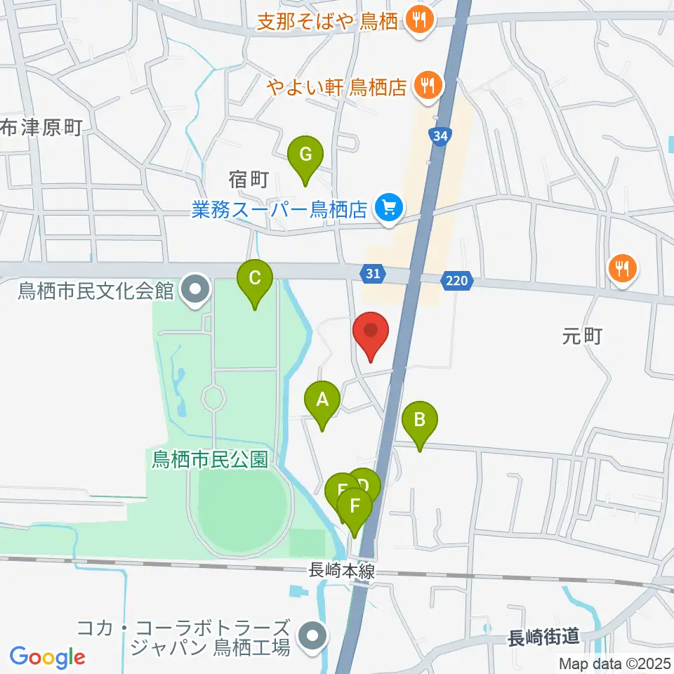 ゲオ鳥栖店周辺の駐車場・コインパーキング一覧地図