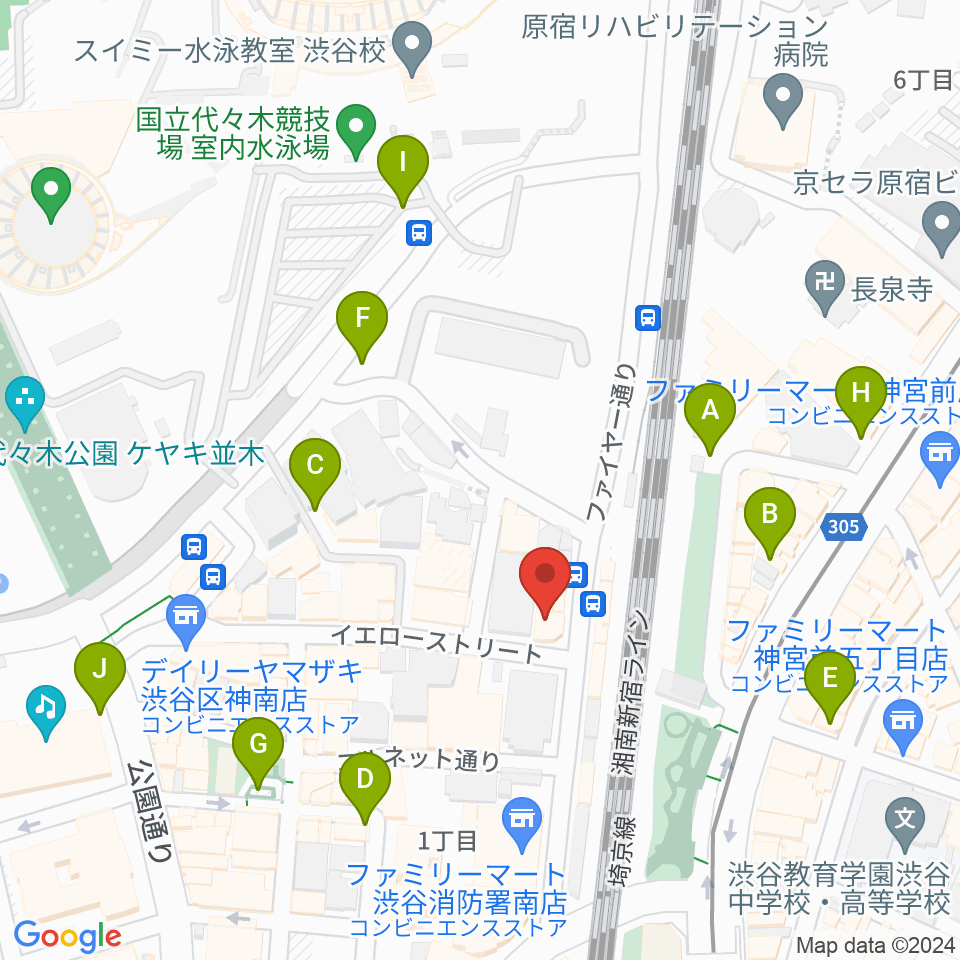 渋谷UNDER DEER Lounge周辺の駐車場・コインパーキング一覧地図