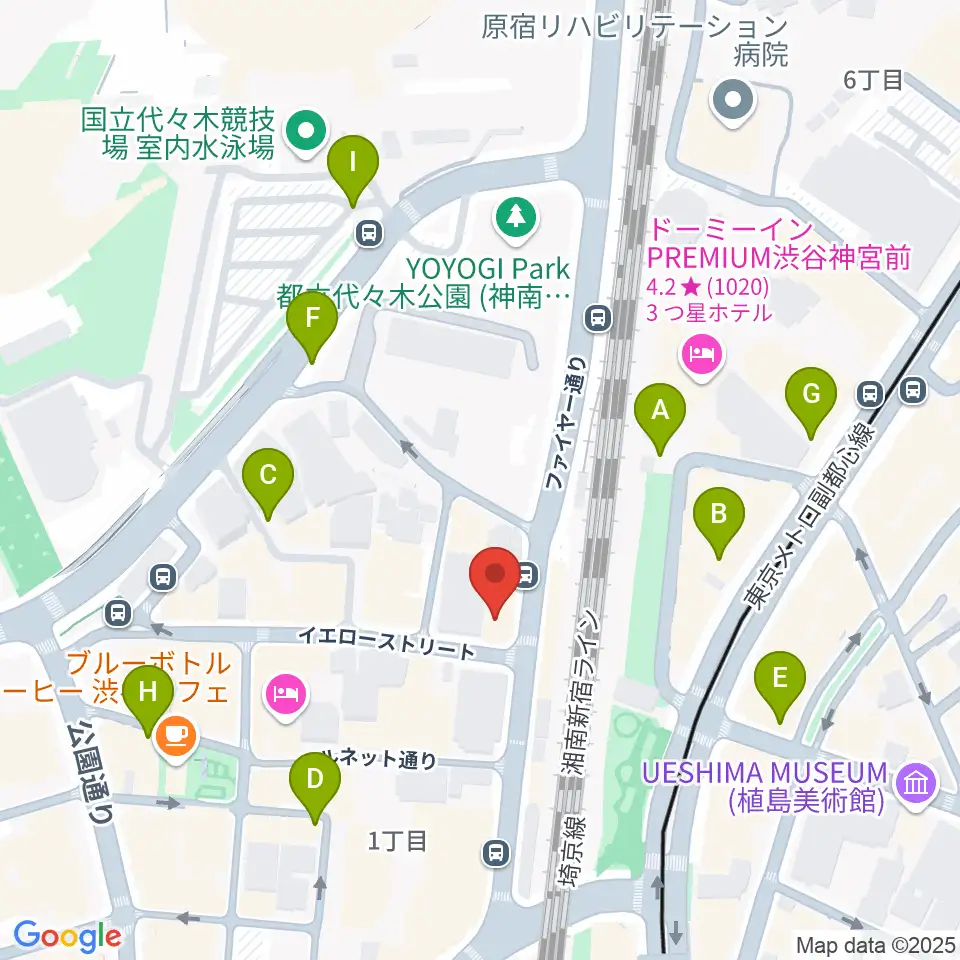 渋谷UNDER DEER Lounge周辺の駐車場・コインパーキング一覧地図