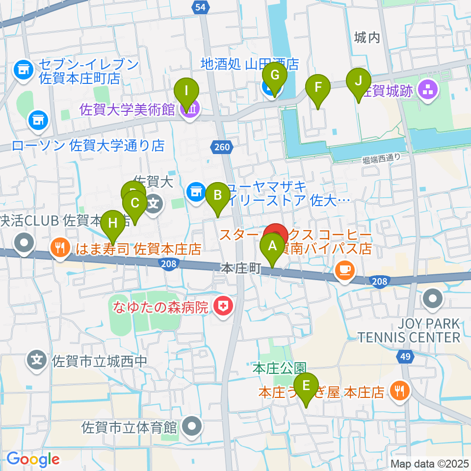 ゲオ佐賀南部バイパス店周辺の駐車場・コインパーキング一覧地図