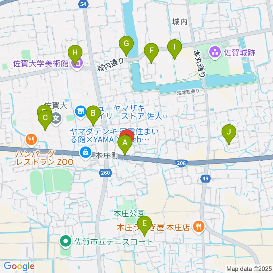 ゲオ佐賀南部バイパス店周辺の駐車場・コインパーキング一覧地図