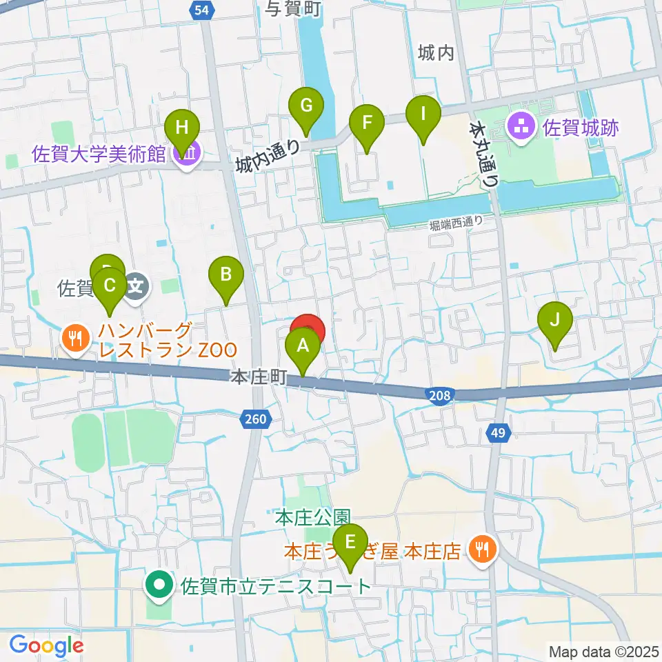 ゲオ佐賀南部バイパス店周辺の駐車場・コインパーキング一覧地図
