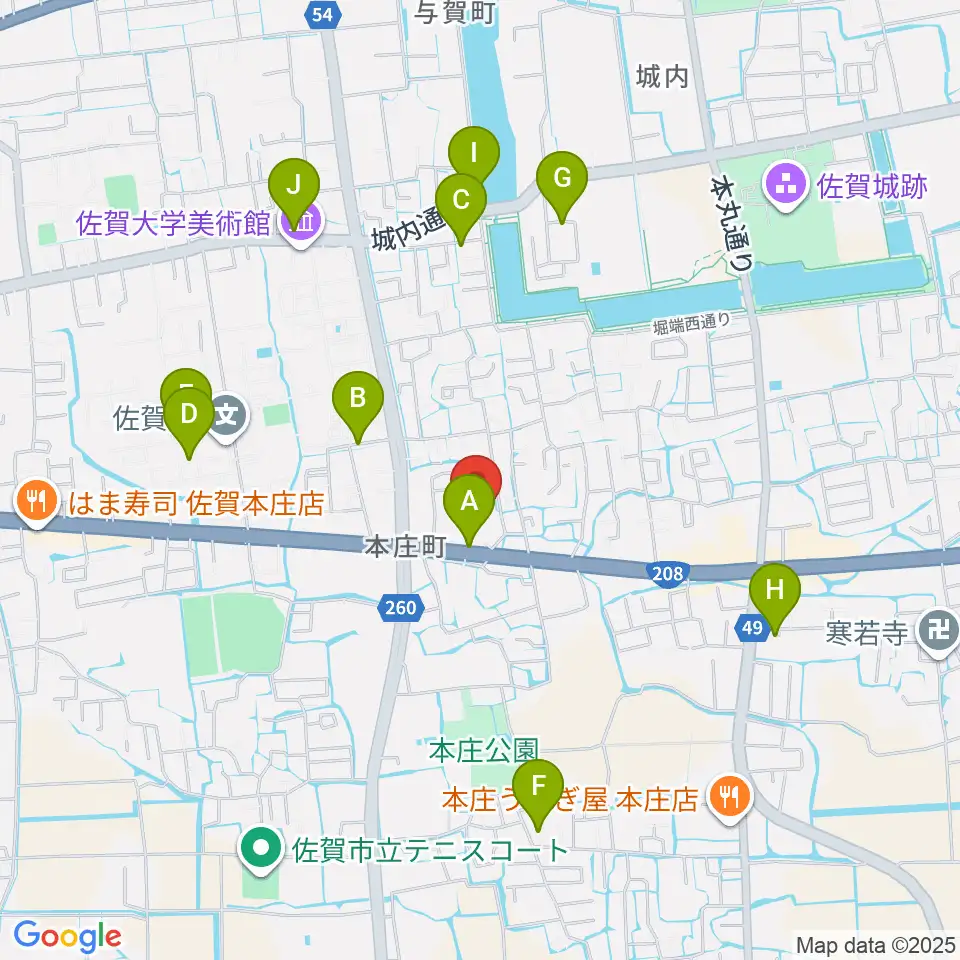 ゲオ佐賀南部バイパス店周辺の駐車場・コインパーキング一覧地図