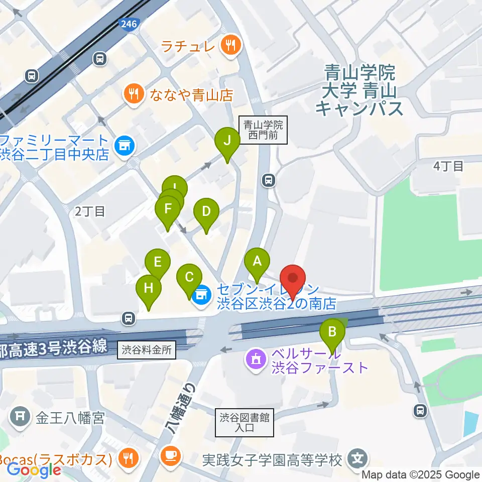 青山蜂周辺の駐車場・コインパーキング一覧地図