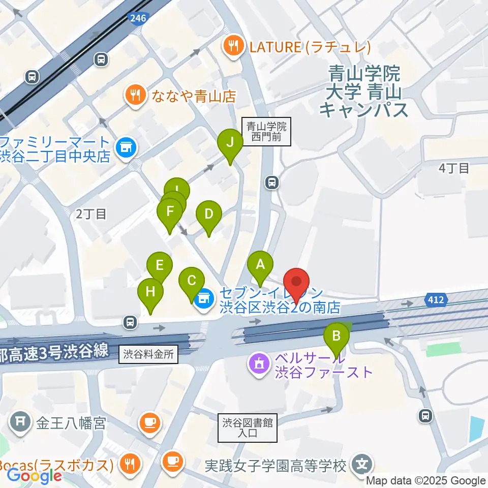 青山蜂周辺の駐車場・コインパーキング一覧地図