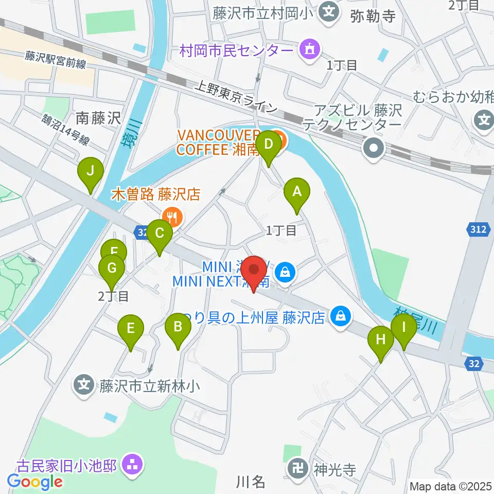 ギターの処方箋TAKAMURA周辺の駐車場・コインパーキング一覧地図