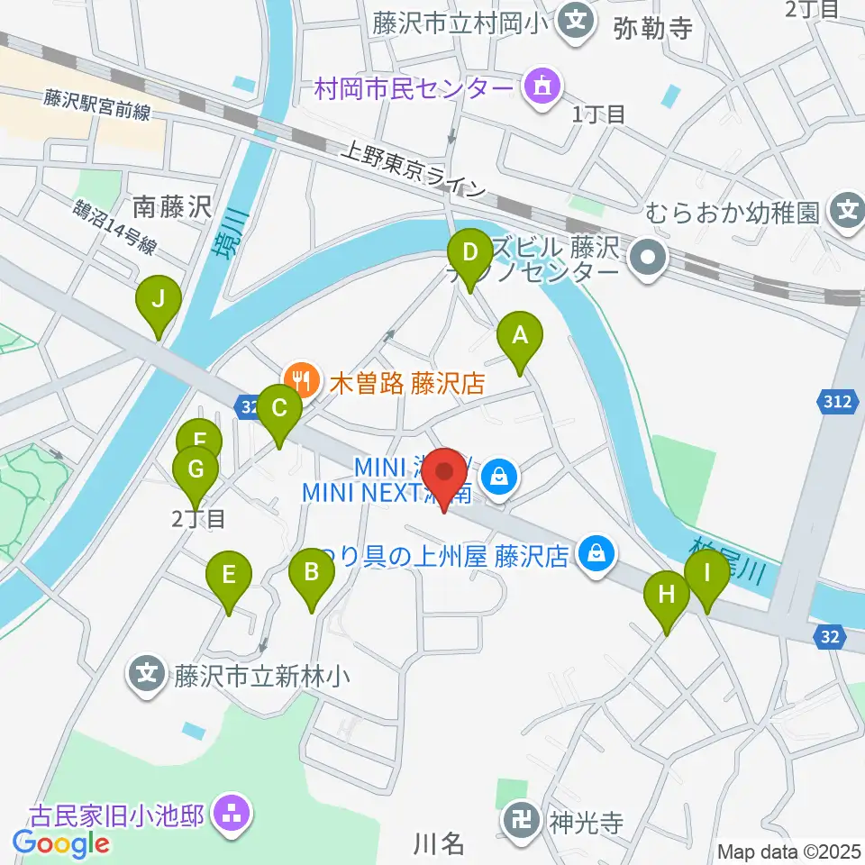 ギターの処方箋TAKAMURA周辺の駐車場・コインパーキング一覧地図