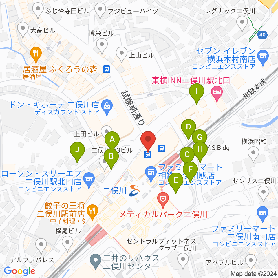 横浜市旭区民文化センターサンハート周辺の駐車場・コインパーキング一覧地図