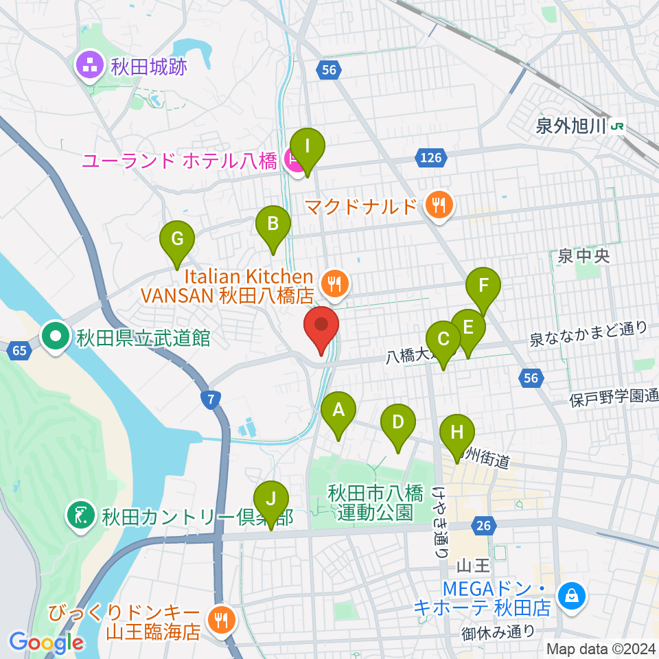 ゲオスーパーブックス八橋店周辺の駐車場・コインパーキング一覧地図