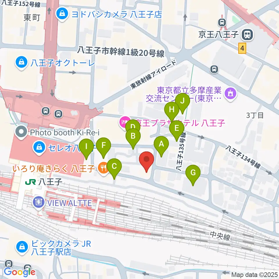 八王子音楽院JR校周辺の駐車場・コインパーキング一覧地図