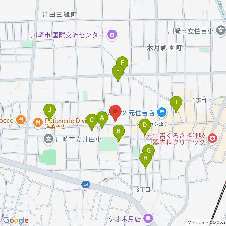 スミノ楽器店周辺の駐車場・コインパーキング一覧地図