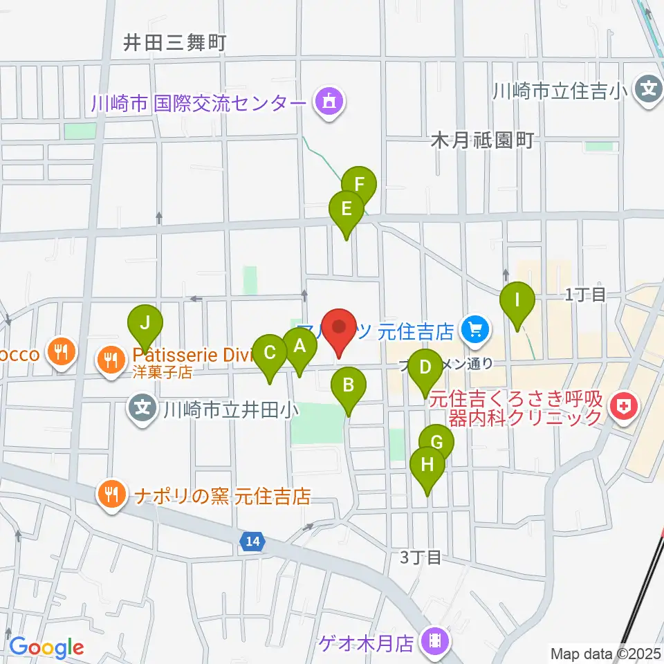スミノ楽器店周辺の駐車場・コインパーキング一覧地図